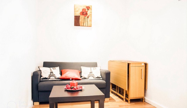 Centrally located, modern apartment, very well connected by subway, bus and train.