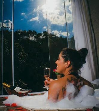 Chalé com jacuzzi