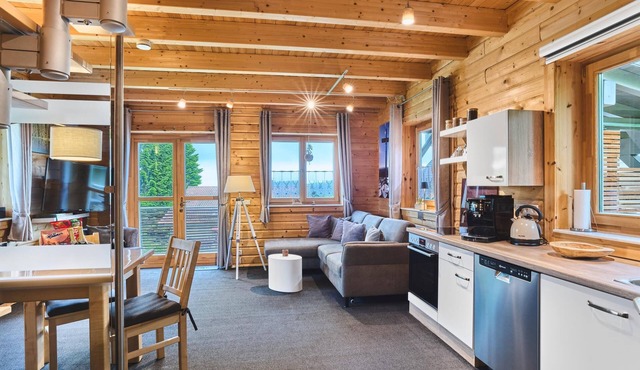 Chalet Almbergblick with whirlpool