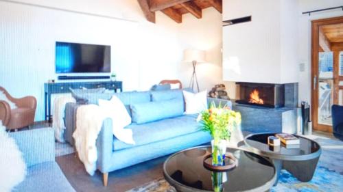 Chalet Blue Snow