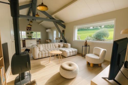 Chalet de 95m2 au cœur du Pays d'Auge, en Normandie avec Piscine et Jacuzzi