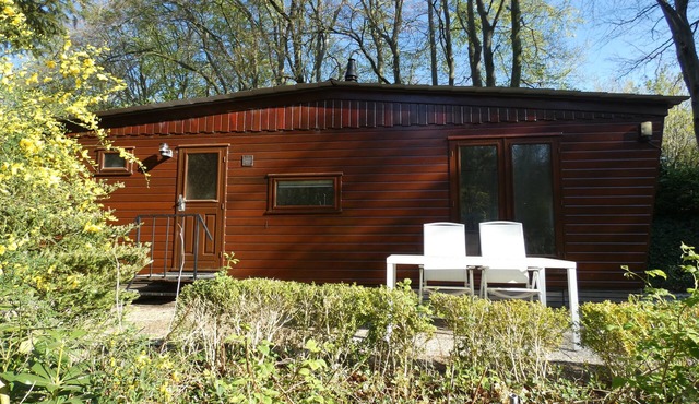 Chalet for rent located on a beautiful ornamental pond