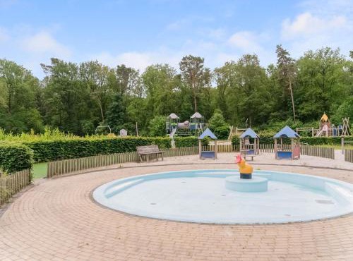 chalet in the woods with pool