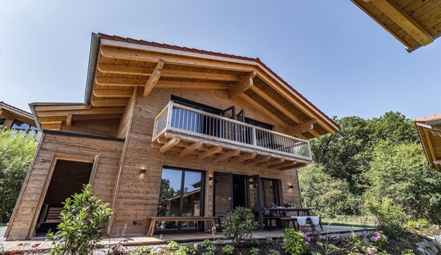 Chalet mit eigener Sauna im Vital Camp Bayerbach