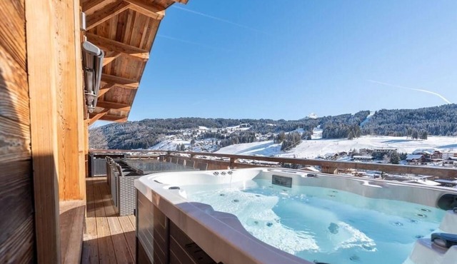 Chalet, wifi, view mountain, terrace, parking, tv, ski locker, 220m², Les Gets
