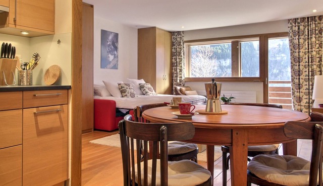 Champéry - Avanthay Immobilier - Charming 1 room apartment, 47m2 on the 1st floor of a residence ver