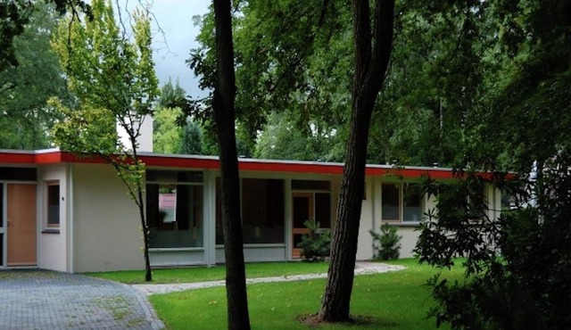 Characteristic group home in a wooded area