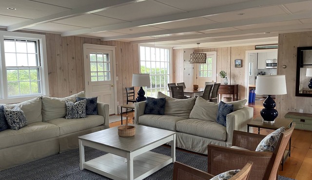 Charming 2 bedroom, 2 bath home with water views and steps to private beach