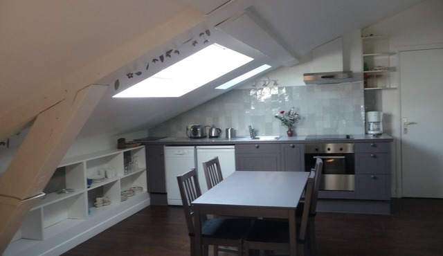Charming 2 room attic apartment in a listed courtyard