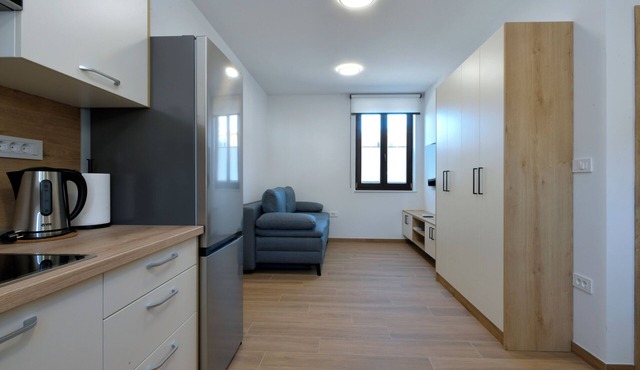Charming 37 m² 1-Bedroom Apartment with AC & Wi-Fi in Solkan