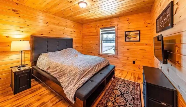 Charming All Wood InteriorAdirondak Cottage