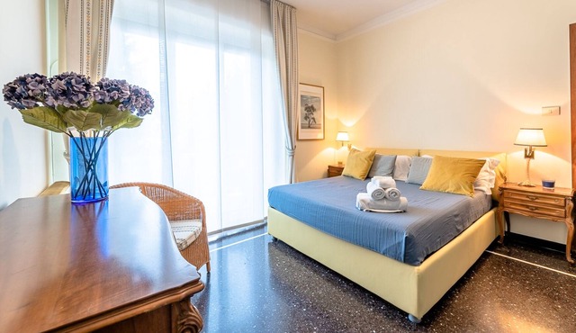 Charming apartment with balconies, private car parking, seaside area