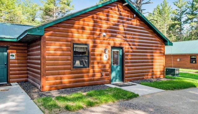 Charming dog-friendly cabin with hot tub, fireplace, patio, grill, & central AC