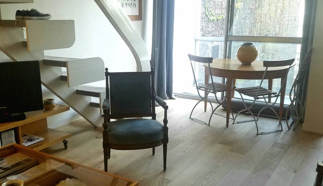 charming duplex 54m2 near montparnasse. quiet, bright, living oak parquet