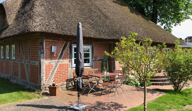Charming historic thatched roof near Lübeck and the Baltic Sea