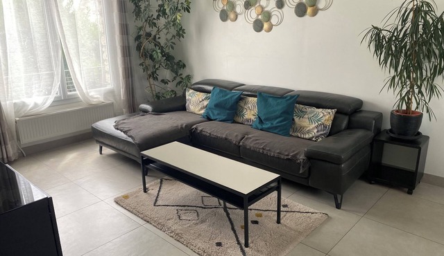 Charming house five minutes walk from the Ligne H train station. 30 minutes from Paris.