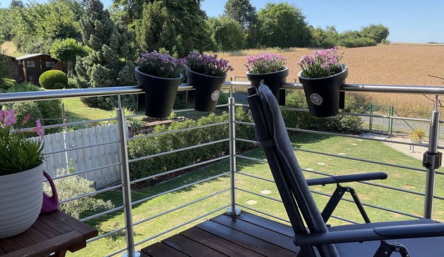 Charming modern, bright vacation apartment/100 sqm in Groß Umstadt on the edge of a field