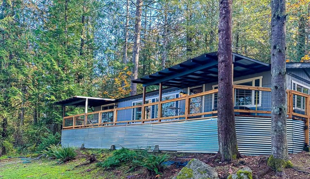 Charming modern farmhouse with water views, fire pit