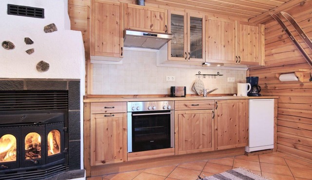 Charming modern log cabin with fireplace