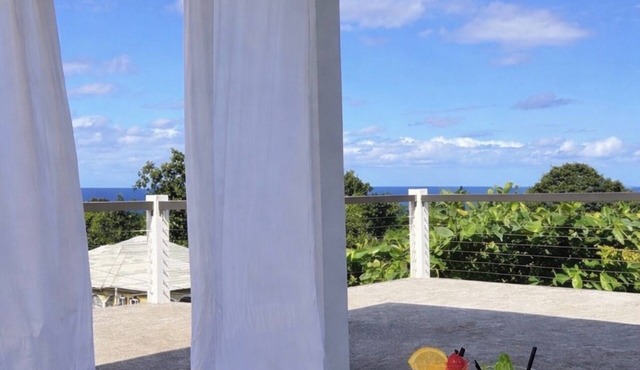 Charming new 2 BR, 2 BR ocean view villa in Snow District, AC, private/secure