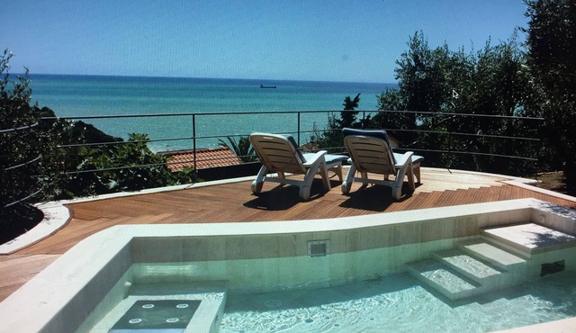 Charming Rustic with Sea Views and Small Pool free wifi in Exclusive Alcove