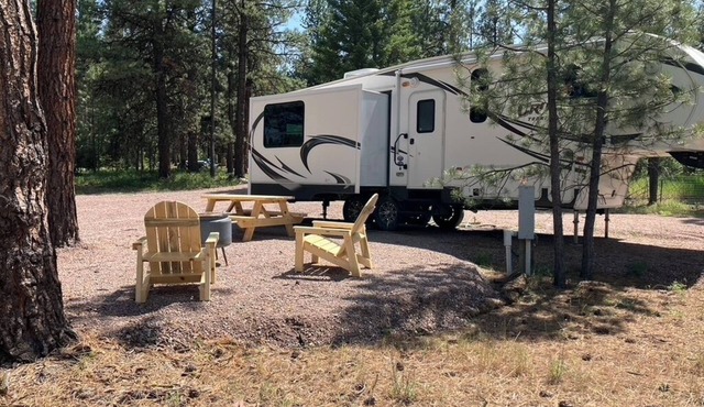 Charming RV with AC and WiFi.