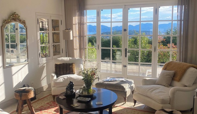 Charming Stone Villa above Cannes panoramic sea view & swimming pool of 9m x 4
