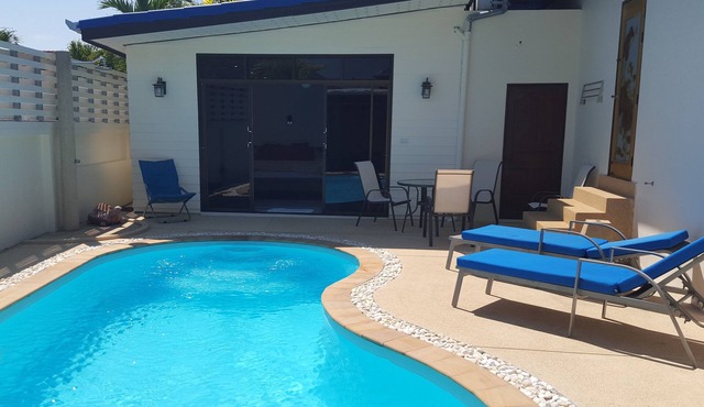 Charming studio pool private terrace sea beach golf luxury residence