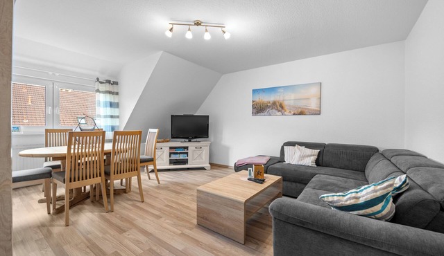 Charming vacation apartment "Möwenschiet" in Wilhelmshaven-North for small families.