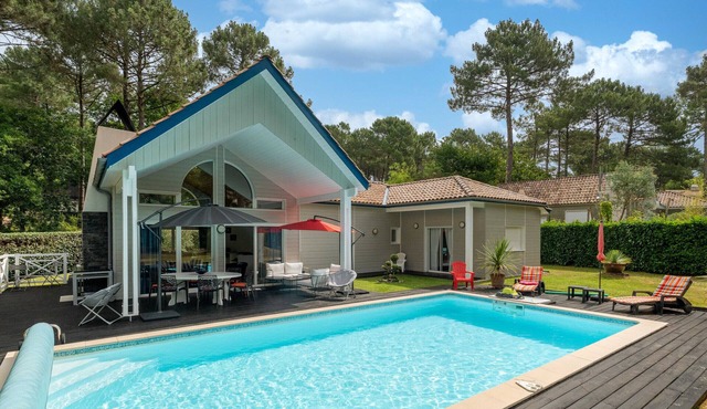 Charming Villa with Private Heated Pool, Near Golf, Lake, Beach, Surf, and Aqua Park