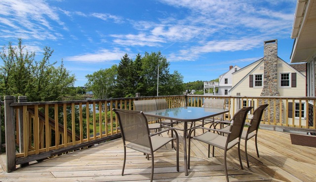 Charming Water View Home Overlooking Mill Cove with a Large Deck - Near Town