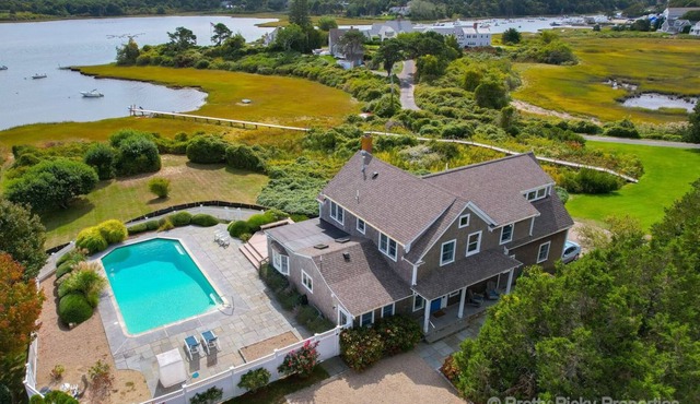 Chatham Waterfront with Pool, Stunning Views of Oyster Pond, Chatham Village: 162-C