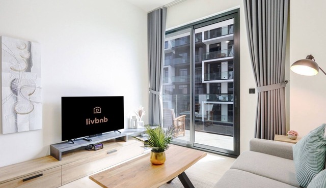 Chic 1BR in JVC with Balcony | Near Mall & Parks