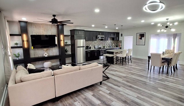 Chic 2BR/2BA Retreat: Modern Comfort & Style, Near the Beach