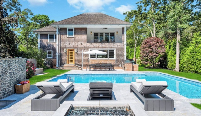 Chic Hampton Bays Oasis with Pool, Hot Tub & Resort-Style Living, Steps to...