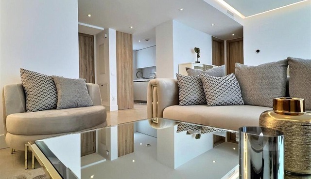 Chic Mediterranean Living In This Three-Bedroom Penthouse Situated in the San Roque Club Resort