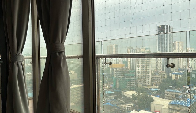 Chic tower in enjoyable higher floor Mumbai view with fitness room, AC