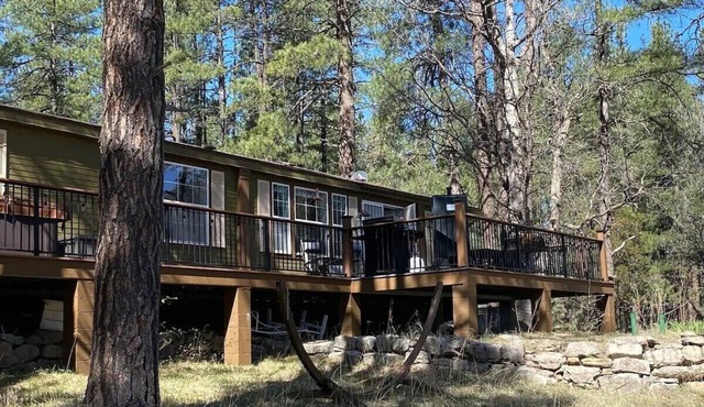 Christopher Creek 3 bdrm mountain house, peace and views with private hot tub.