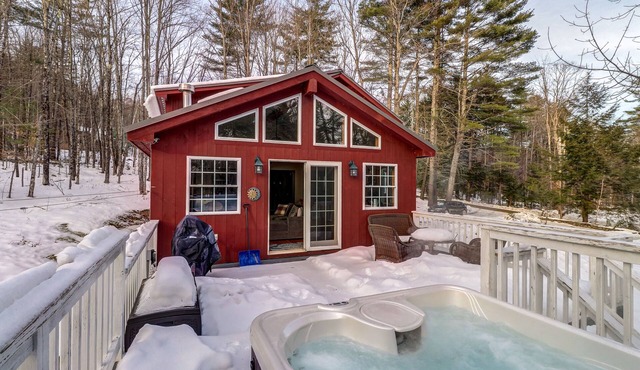 Classic home with private hot tub, deck, & wood stove - near Okemo Mountain
