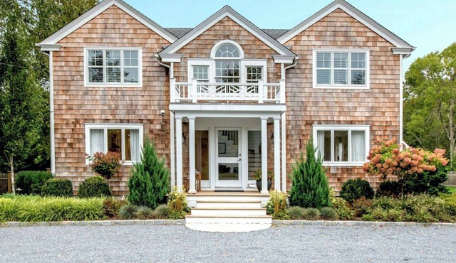 Classic Shingled Cape in Quogue, Private Pool, Expansive Deck, Prime.