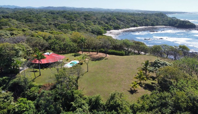 Cliff side Costa Rican home with private pool surrounded by wildlife