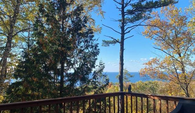 Cliffside Egg Harbor Retreat With Sweeping Bay Views on 5 Wooded Acres
