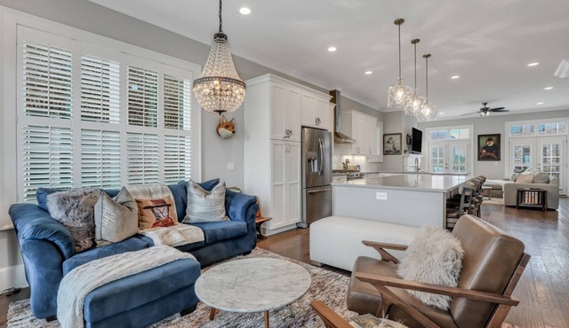 Coastal Chic Home Steps to River Front w/Parking + Patio by Lucky Savannah