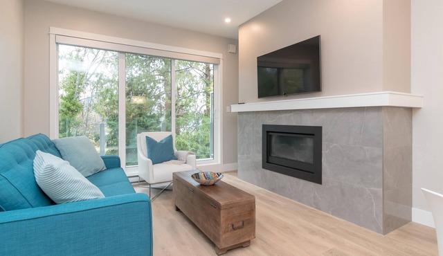 Coffee with a view in brand new one bedroom at Sooke Harbour