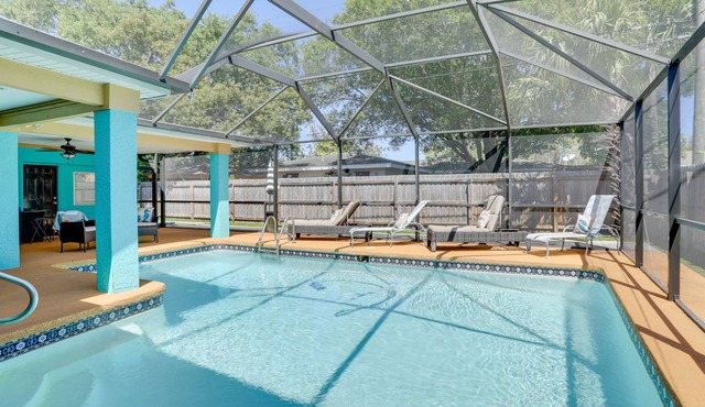 Colorful Coastal Home w/ Pool, 6 Mi to Beach!