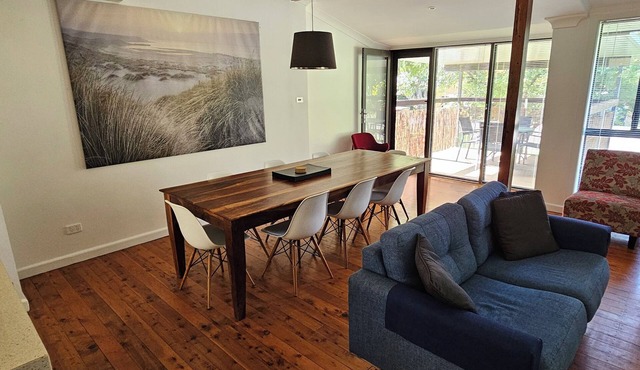 Comfortable air conditioned, pet friendly holiday home with large open.