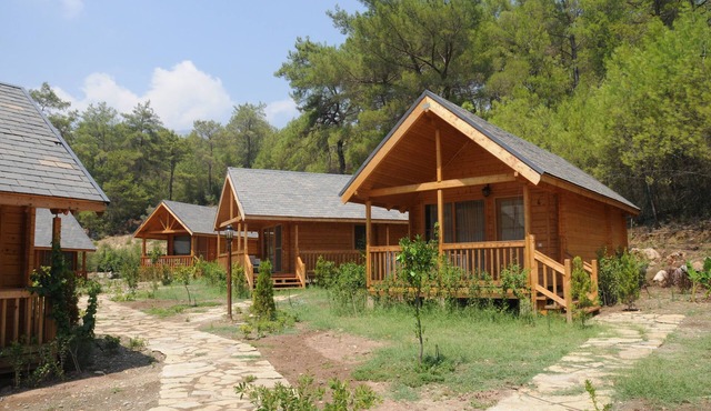 comfortable and cosy log houses in the great nature Olympos Antalya Turkey