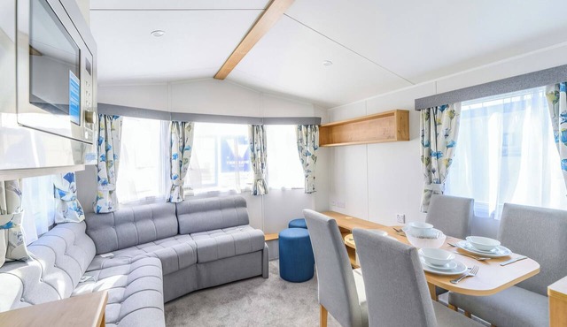 Comfortable and modern 10ft-wide caravan.