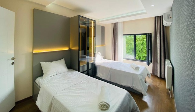 Comfortable and spacious suites are 5 minutes from the sea