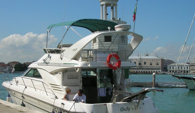 Comfortable boat for romantic cruises in the Venetian lagoon, Croatia